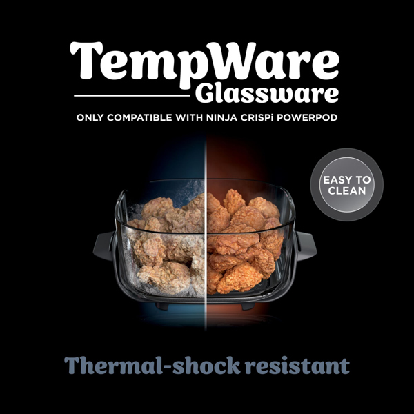 Ninja CRISPi 4-in-1 Portable Glass Air Fryer (Stone) FN101UKST