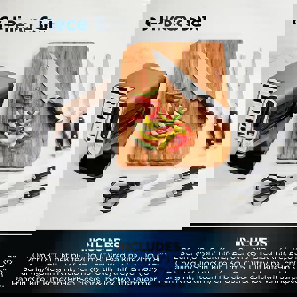 Ninja Foodi StaySharp Knife Block with Integrated Sharpener (6-Piece Set) K32006UK