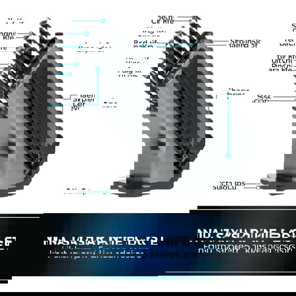 Ninja Foodi StaySharp Knife Block with Integrated Sharpener (6-Piece Set) K32006UK