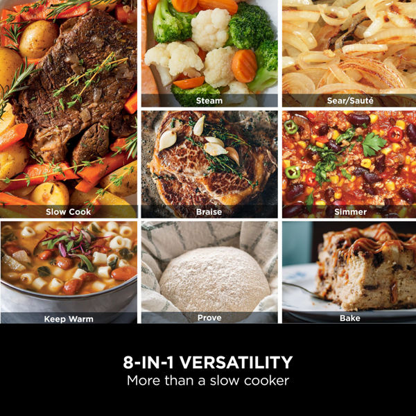 Ninja Foodi 8-in-1 PossibleCooker Slow Cooker & Multi-Cooker (Sea Salt Grey) MC1001UK