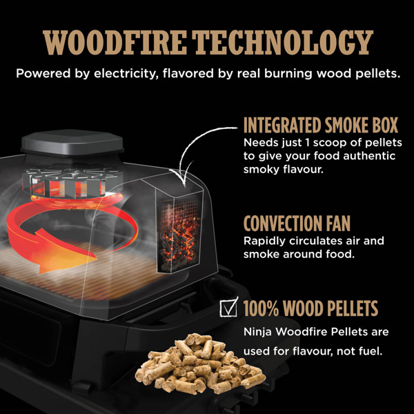 Ninja Woodfire Electric BBQ Grill & Smoker OG701UK