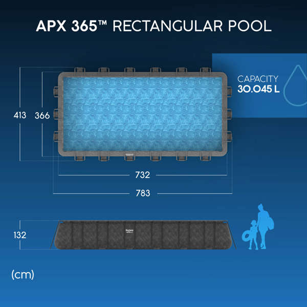 Bestway 24ft APX 365 Rectangular Pool Set