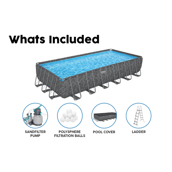 Bestway 24ft APX 365 Rectangular Pool Set