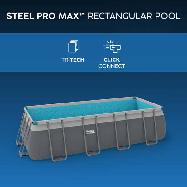 Bestway 18ft Steel Pro Max Rectangular Pool Set