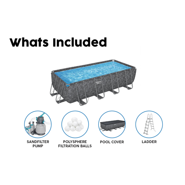 Bestway 18ft APX 365 Rectangular Pool Set