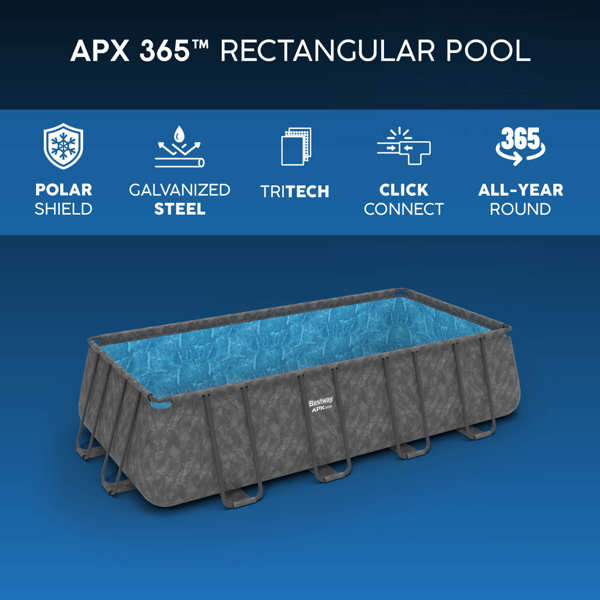 Bestway 18ft APX 365 Rectangular Pool Set