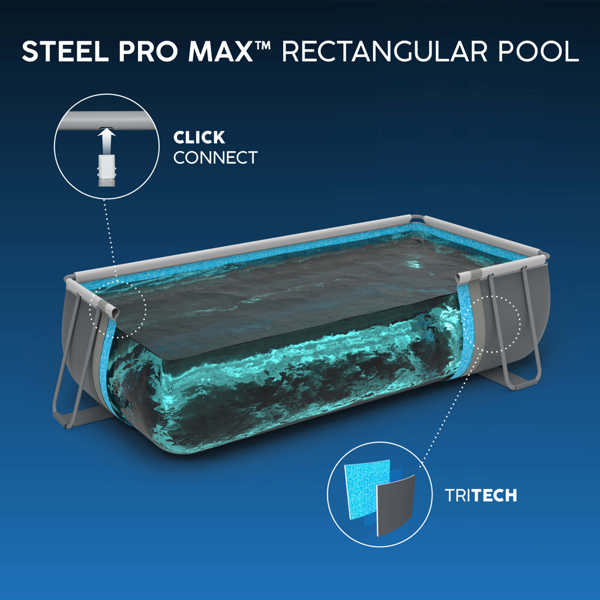 Bestway 16ft Steel Pro Max Rectangular Pool Set