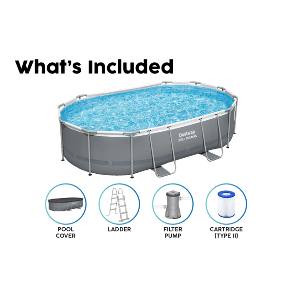 Bestway 16ft Steel Pro Max Oval Pool Set