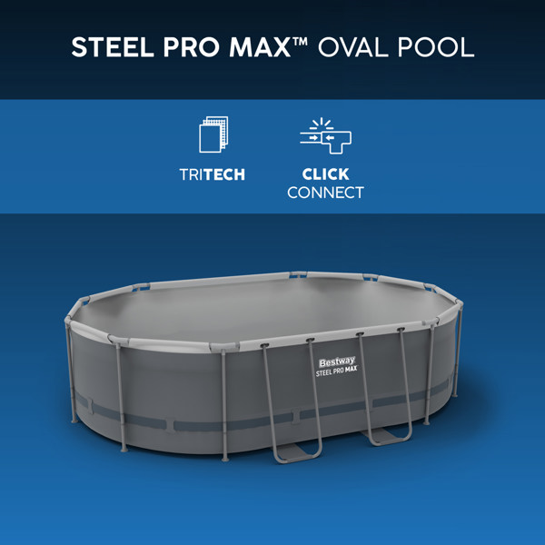 Bestway 16ft Steel Pro Max Oval Pool Set