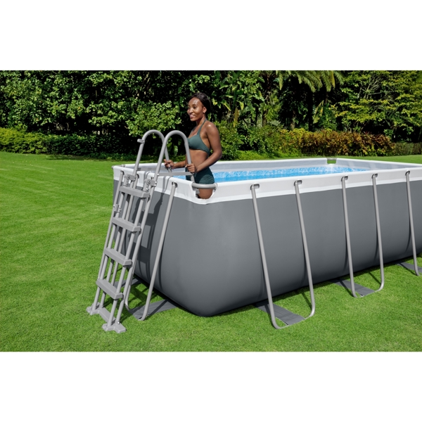 Bestway 13.6ft Power Steel Rectangular Pool Set