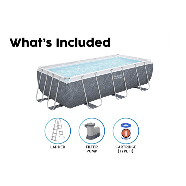 Bestway 13.3ft Steel Pro Max Rectangular Pool Set