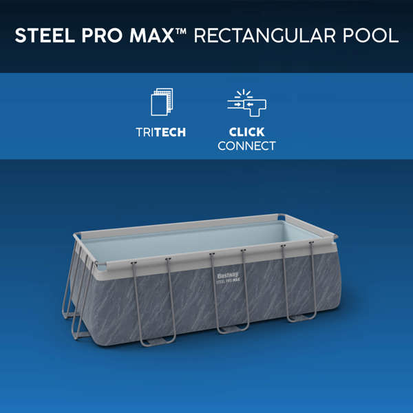Bestway 13.3ft Steel Pro Max Rectangular Pool Set