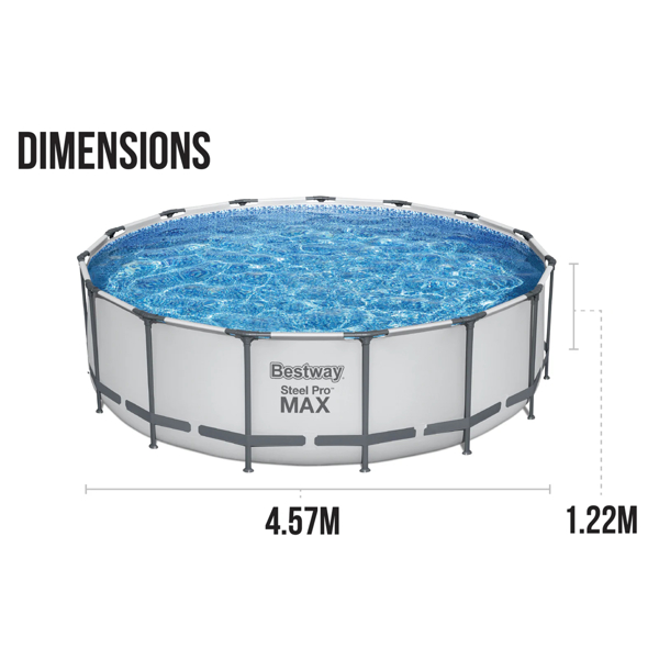 Bestway 15ft Steel Pro Max Round Pool Set