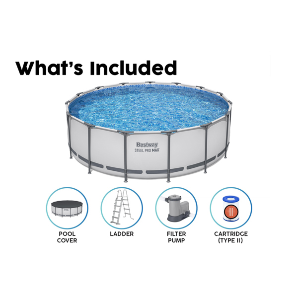 Bestway 15ft Steel Pro Max Round Pool Set