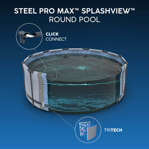 Bestway 14ft Steel Pro Max Round Splashview Pool Set