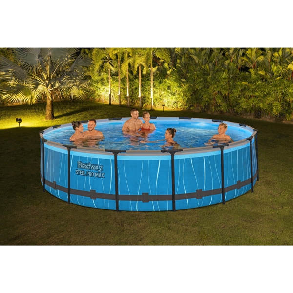 Bestway 15ft Steel Pro Max LED Round Pool Set