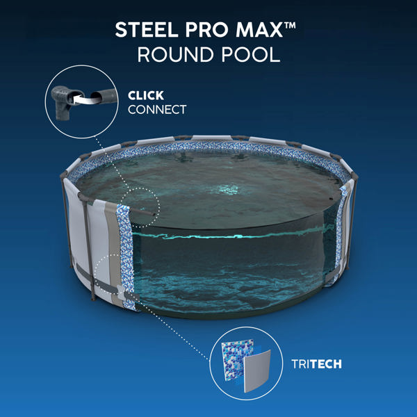 Bestway 14ft Steel Pro Max Round Pool Set