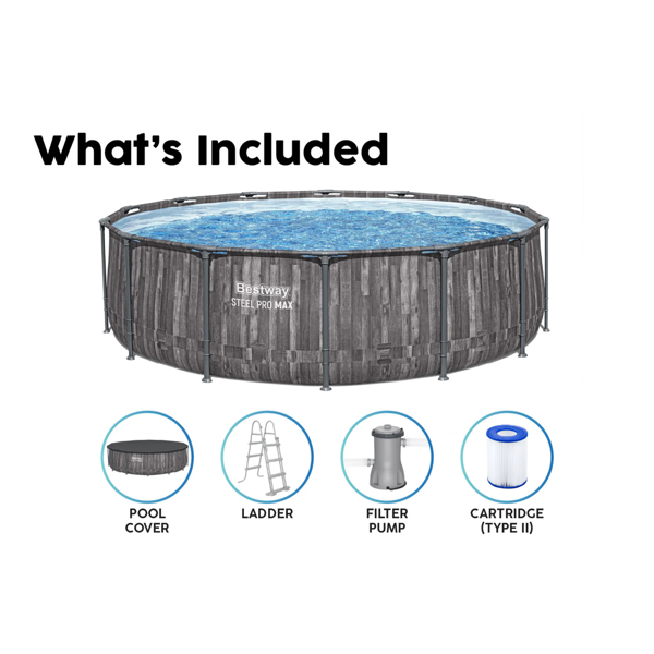 Bestway 14ft Steel Pro Max Round Pool Set