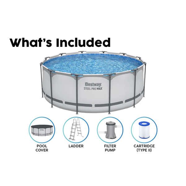Bestway 12ft Steel Pro Max Round Pool Set