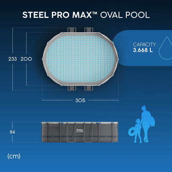 Bestway 10ft Steel Pro Max Oval Pool Set