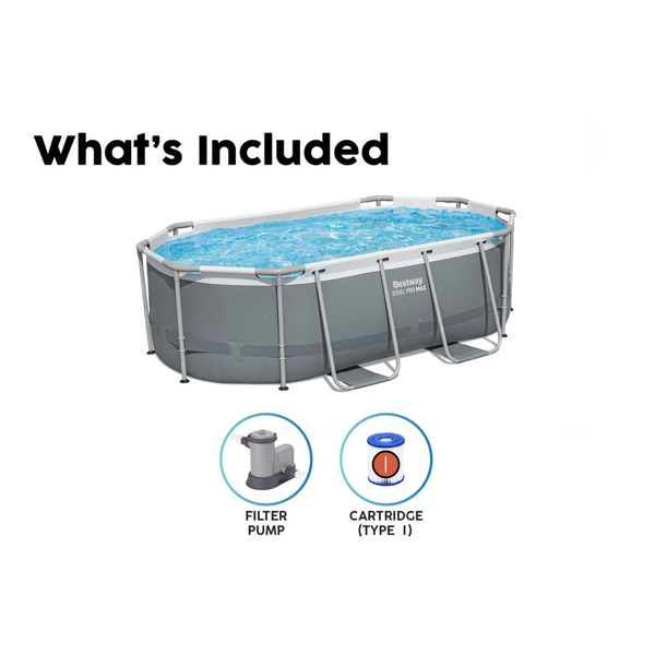 Bestway 10ft Steel Pro Max Oval Pool Set