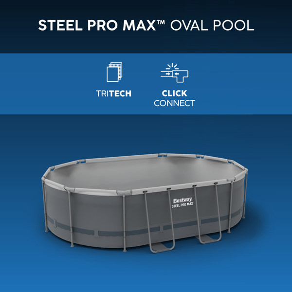 Bestway 10ft Steel Pro Max Oval Pool Set