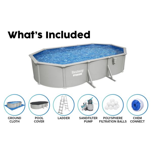 Bestway 20ft Hydrium Oval Steel Wall Pool Set