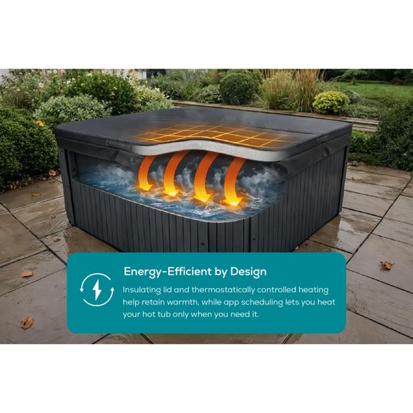 Lay-Z-Spa Monte Carlo HydroJet Pro 5 Person Rigid Wall Hot Tub
