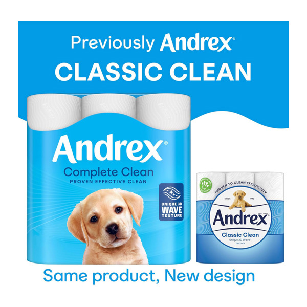 Andrex Complete Clean Toilet Roll (Pack of 24)