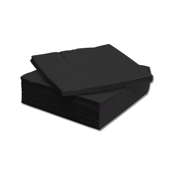 2 ply 24cm Black Cocktail Napkins (Box of 4000)