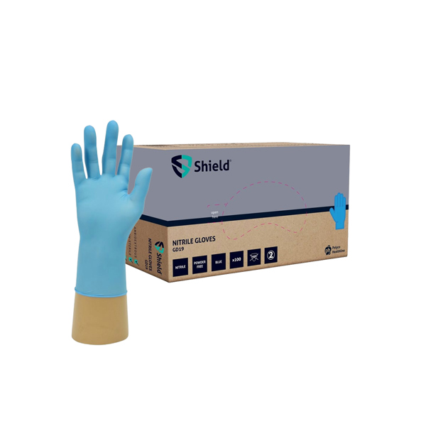 Nitrile Blue Powder Free Gloves (Medium)