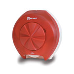 80303 Bay West Revolution Red Translucent 3 Roll Toilet Tissue System Dispenser thumbnail