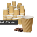 8oz Brown Ripple Cups thumbnail