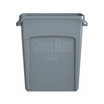 Rubbermaid Slim Jim Vented Waste Bin 60L (Grey) thumbnail