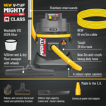 V-TUF M-Class MIGHTY HSV 21L Dust Extractor Vacuum (110v) thumbnail