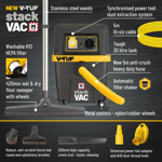 V-TUF M-Class STACKVAC HSV Dust Extractor Vacuum with Power Take Off (110v) thumbnail