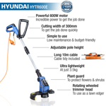 Hyundai HYTR600E 29cm Electric Grass Trimmer thumbnail