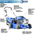 Hyundai HY430SPE 43cm 4-Stroke Petrol Lawn Mower (Self Propelled) thumbnail