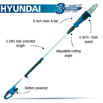 Hyundai HY2192 20cm 20V Cordless Pole Saw with Battery & Charger thumbnail