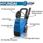 Hyundai HY145HPW-1 Hot Water Pressure Washer thumbnail