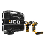 JCB 12V Cordless Combi Drill & Impact Driver Twin Pack with 2 x 2.0Ah Batteries, Charger & Case thumbnail