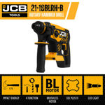 JCB 18V Brushless Cordless SDS Rotary Hammer Drill (Bare) thumbnail
