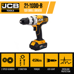 JCB 18V Cordless Drill Driver with 2.0Ah Battery & Charger thumbnail