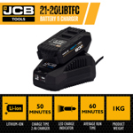 JCB 18V 2.0Ah Li-Ion Battery & Charger thumbnail