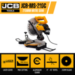 JCB 1100W 210mm Electric Compound Mitre Saw thumbnail