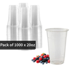 20oz Plain PLA Smoothie Cup - 1000 - Reusable thumbnail