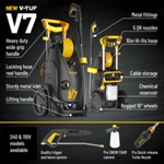 V-TUF V7 240v 195Bar, 7.2L/min Tough DIY Electric Pressure Washer - With Master PRO Patio & Car Cleaner Kit  thumbnail