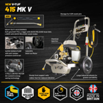 V-TUF 415-15150 Heavy Duty Pressure washer 415volt 2250psi, 150Bar, 15L/min thumbnail
