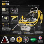 V-TUF GB110 Industrial 13HP Gearbox Driven Honda Petrol Pressure Washer - 3000psi, 200Bar, 21L/min + Contractor Property Maintenance Kit Bundle thumbnail