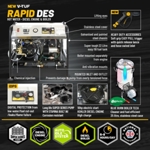 V-TUF RAPID DES 200BAR 15L/MIN 11HP KOHLER DIESEL ENGINE STATIC HOT WATER WASHER thumbnail